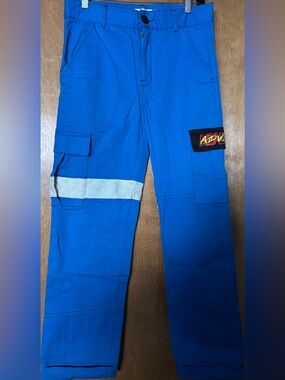 Advisry Blue Men’s Cargo Utility Pants with Reflective Trim Size 30 waist NWOT